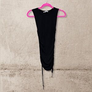 BB Dakota Black Sleeveless Ruched Dress